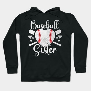 Baseball Sister Toddler Baby Baseball Player Hoodie